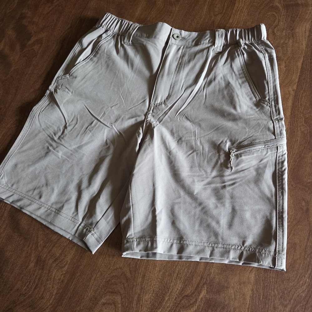 Men's Tan Tech Shorts - Picture 6 of 6
